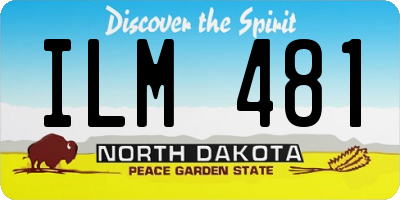 ND license plate ILM481