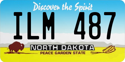 ND license plate ILM487
