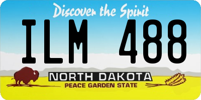 ND license plate ILM488