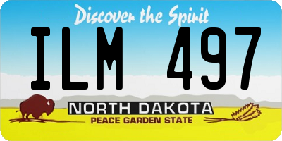 ND license plate ILM497
