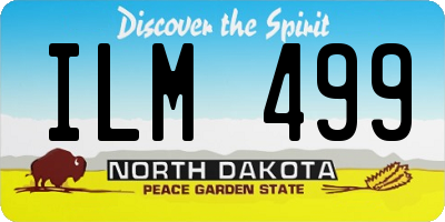 ND license plate ILM499