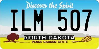 ND license plate ILM507