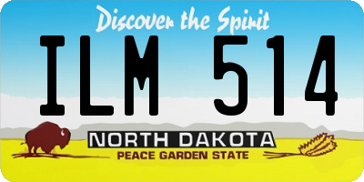 ND license plate ILM514