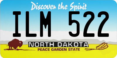 ND license plate ILM522