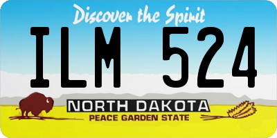 ND license plate ILM524