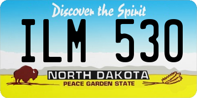 ND license plate ILM530