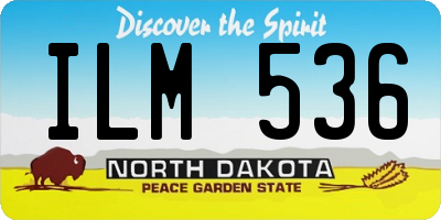 ND license plate ILM536