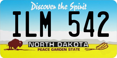 ND license plate ILM542