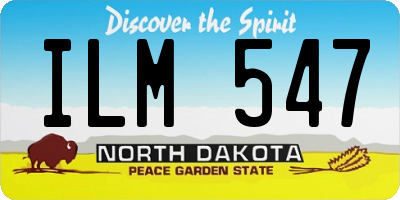 ND license plate ILM547