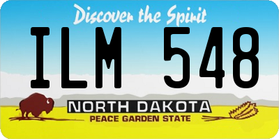ND license plate ILM548