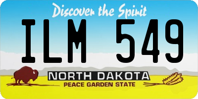 ND license plate ILM549