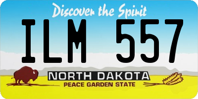 ND license plate ILM557