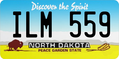 ND license plate ILM559