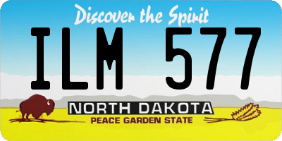 ND license plate ILM577