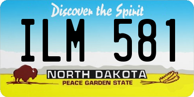 ND license plate ILM581