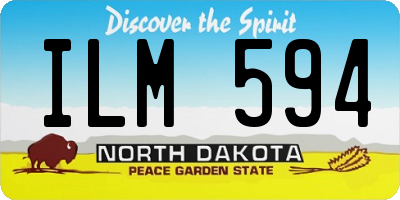 ND license plate ILM594