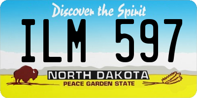 ND license plate ILM597