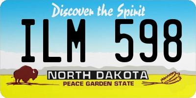 ND license plate ILM598