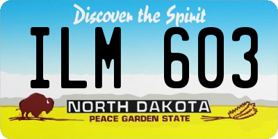 ND license plate ILM603