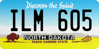 ND license plate ILM605