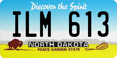 ND license plate ILM613