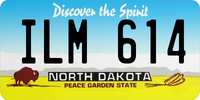 ND license plate ILM614