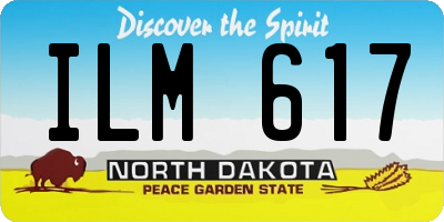 ND license plate ILM617