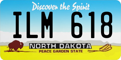 ND license plate ILM618