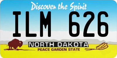 ND license plate ILM626