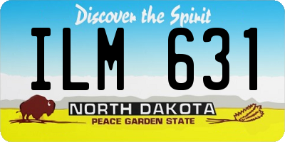 ND license plate ILM631