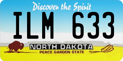 ND license plate ILM633