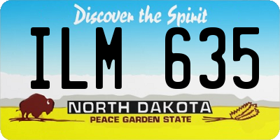 ND license plate ILM635