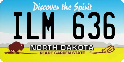 ND license plate ILM636