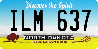 ND license plate ILM637