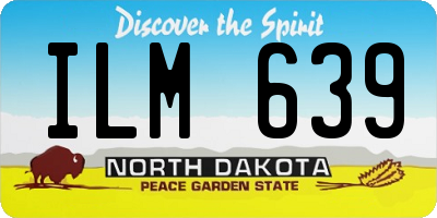 ND license plate ILM639