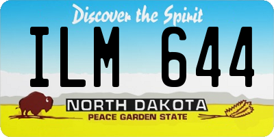 ND license plate ILM644