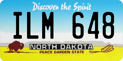 ND license plate ILM648