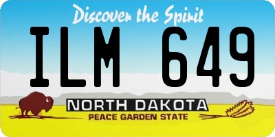 ND license plate ILM649