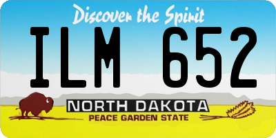 ND license plate ILM652