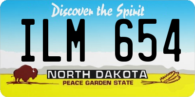 ND license plate ILM654