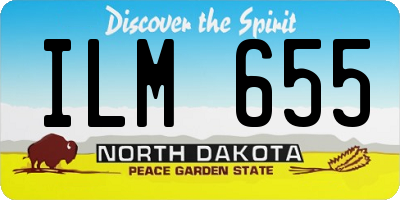 ND license plate ILM655