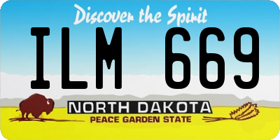 ND license plate ILM669