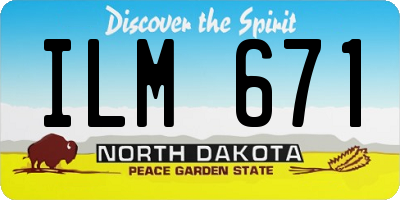 ND license plate ILM671