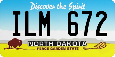 ND license plate ILM672