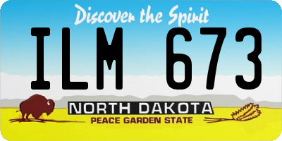 ND license plate ILM673