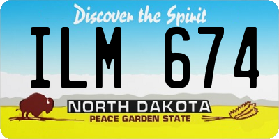 ND license plate ILM674