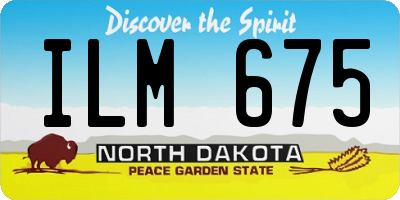 ND license plate ILM675