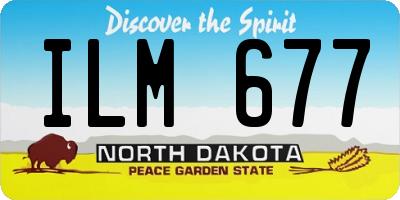 ND license plate ILM677