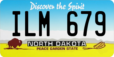 ND license plate ILM679