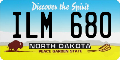 ND license plate ILM680